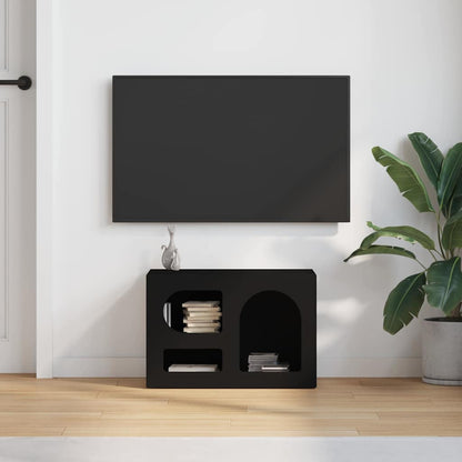 TV-kast Zwart 60 x 35 x 40 cm Bewerkt hout
