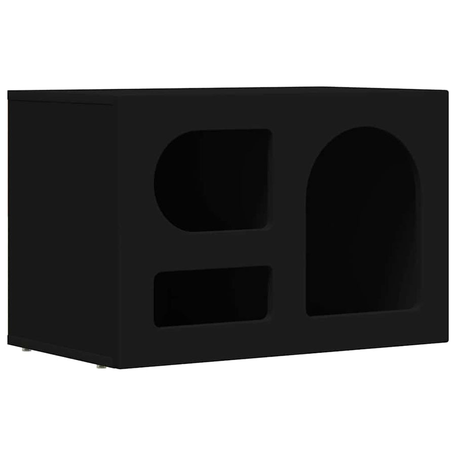 TV-kast Zwart 60 x 35 x 40 cm Bewerkt hout
