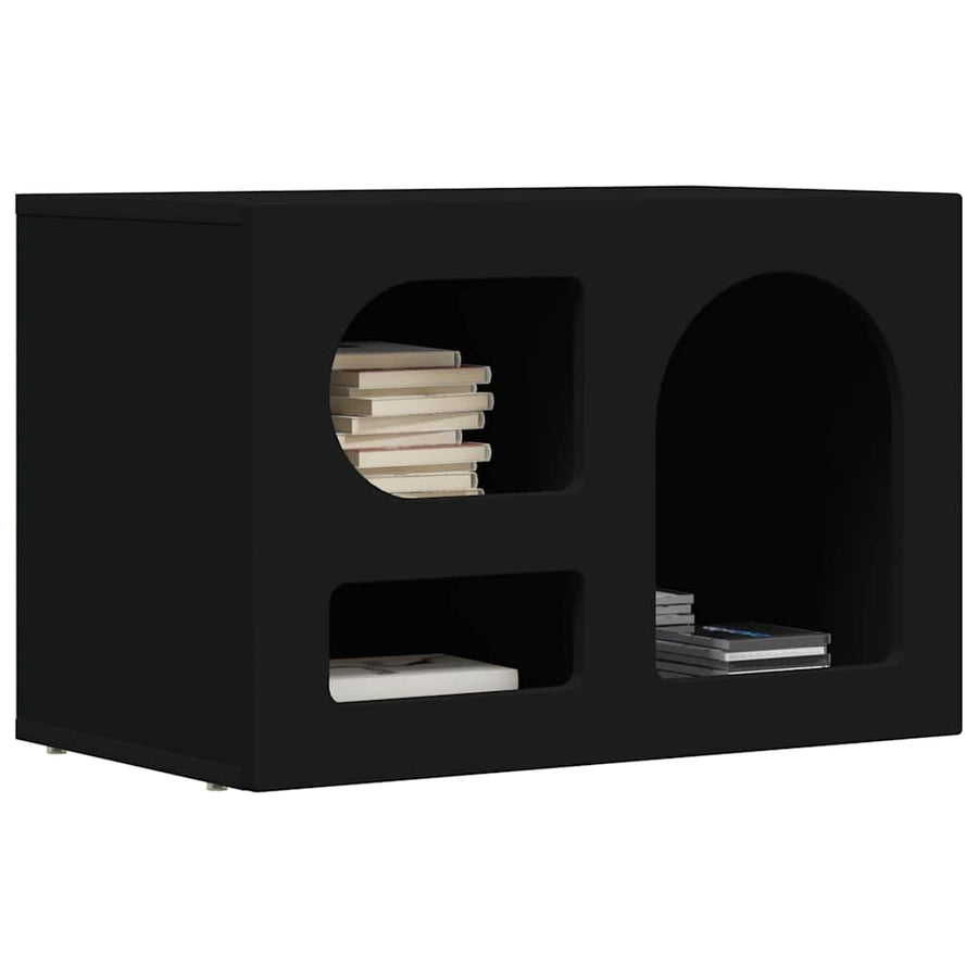 TV-kast Zwart 60 x 35 x 40 cm Bewerkt hout