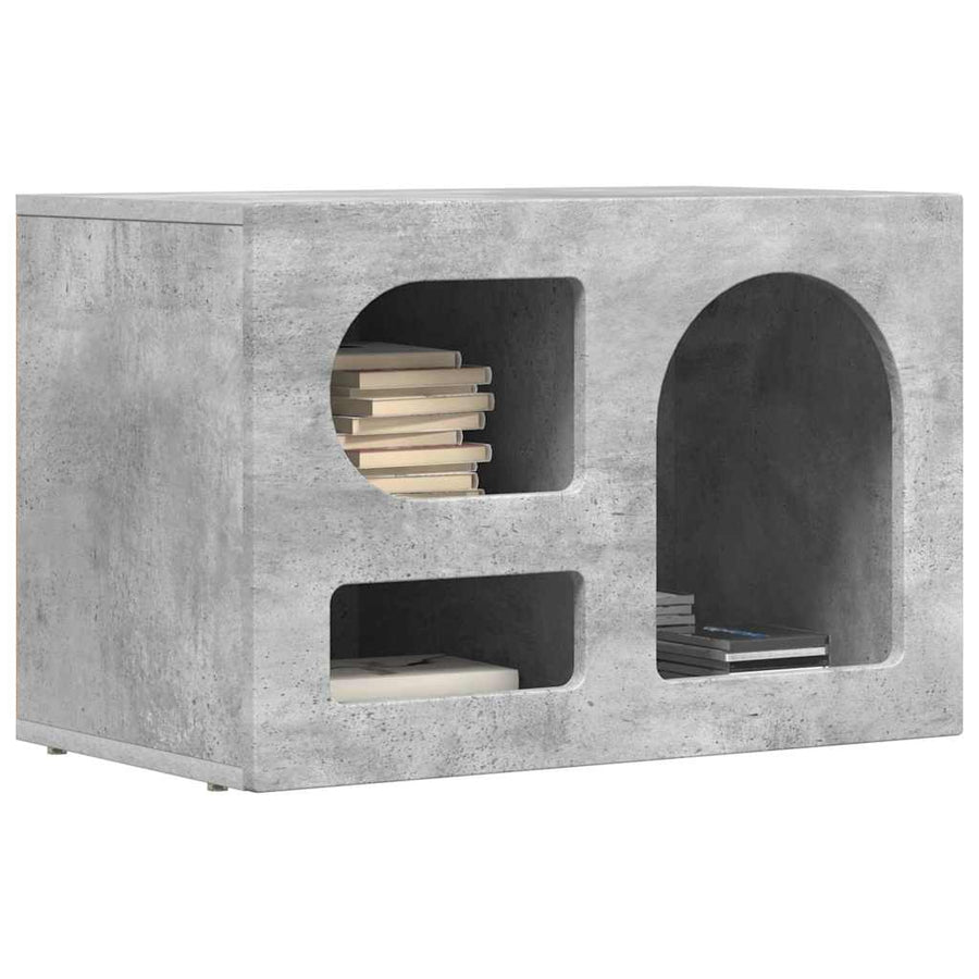 TV-kast Beton Grijs 60 x 35 x 40 cm Bewerkt hout