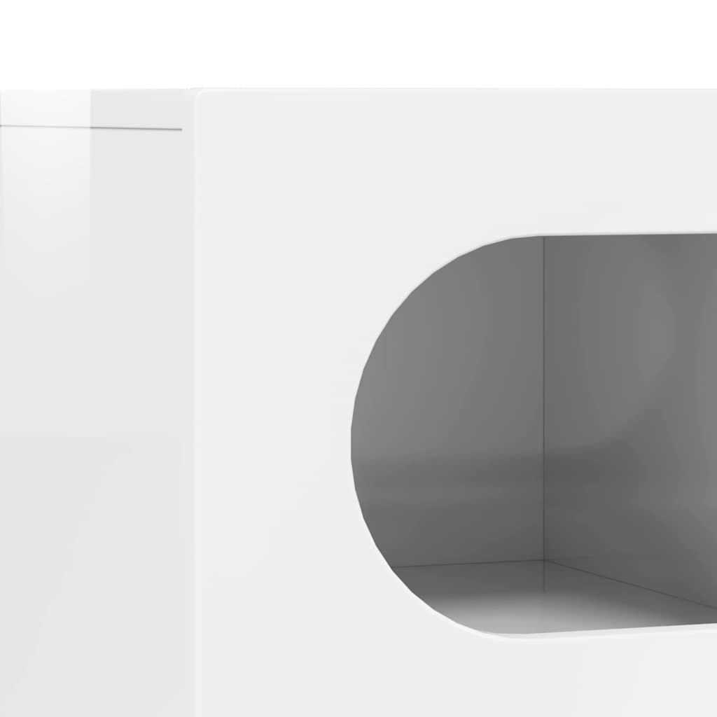 TV-kast Hoogglans wit 60 x 35 x 40 cm Bewerkt hout