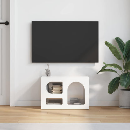 TV-kast Hoogglans wit 60 x 35 x 40 cm Bewerkt hout