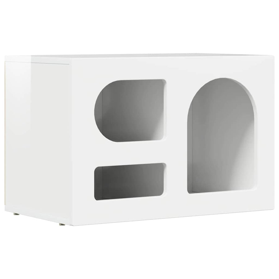 TV-kast Hoogglans wit 60 x 35 x 40 cm Bewerkt hout