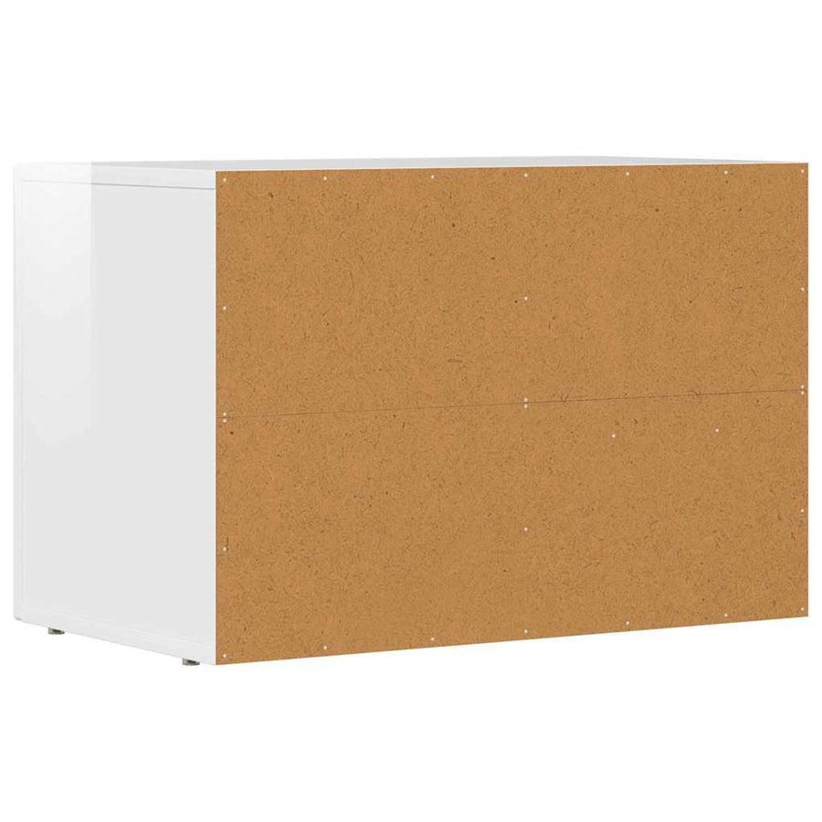 TV-kast Hoogglans wit 60 x 35 x 40 cm Bewerkt hout