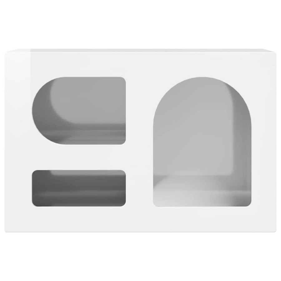 TV-kast Hoogglans wit 60 x 35 x 40 cm Bewerkt hout