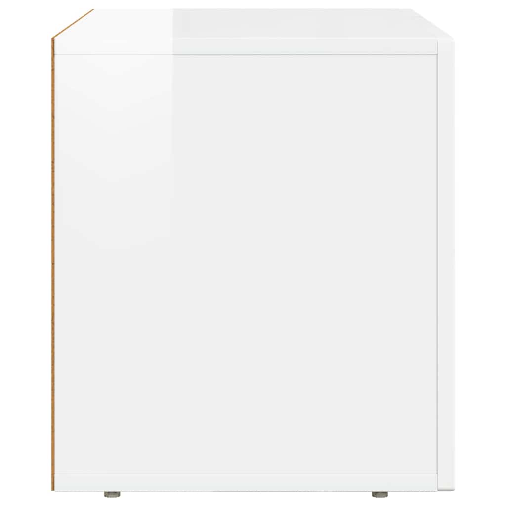 TV-kast Hoogglans wit 60 x 35 x 40 cm Bewerkt hout