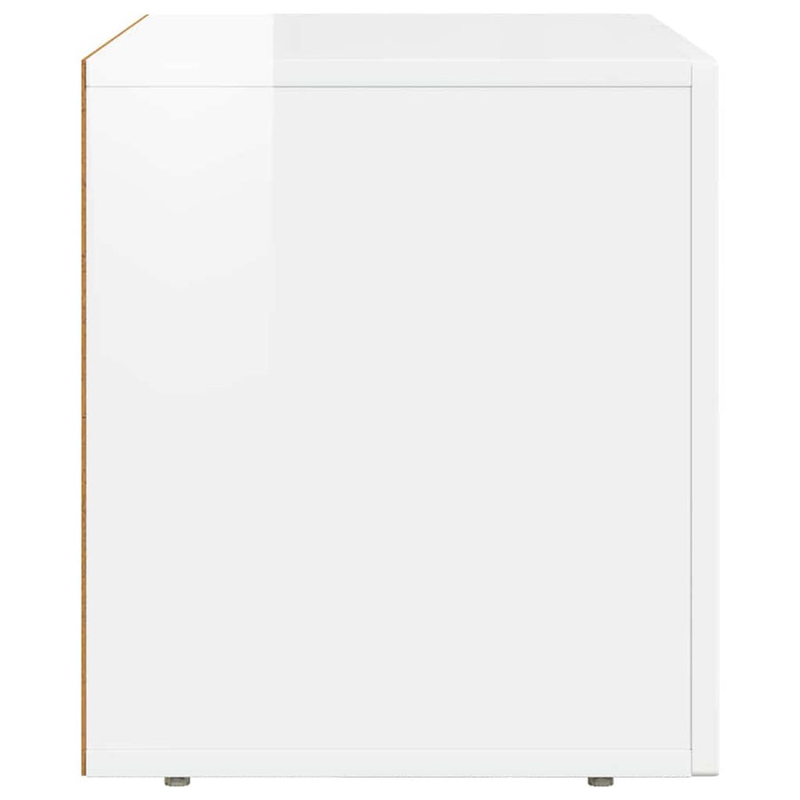 TV-kast Hoogglans wit 60 x 35 x 40 cm Bewerkt hout