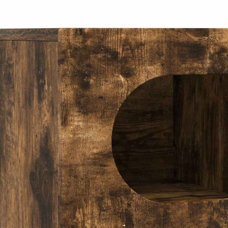 TV-kast Gerookt eiken 60 x 35 x 40 cm Bewerkt hout