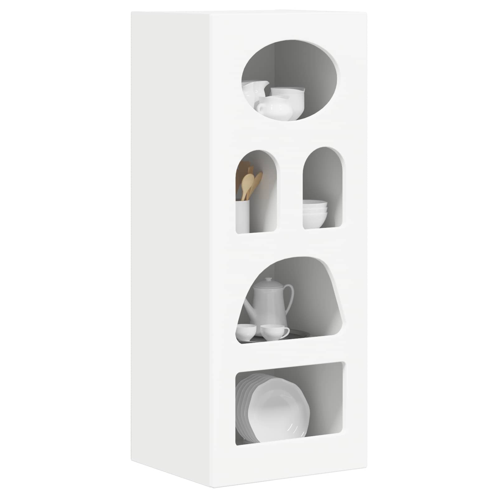 Dressoir Wit 40 x 35 x 100,5 cm Bewerkt hout