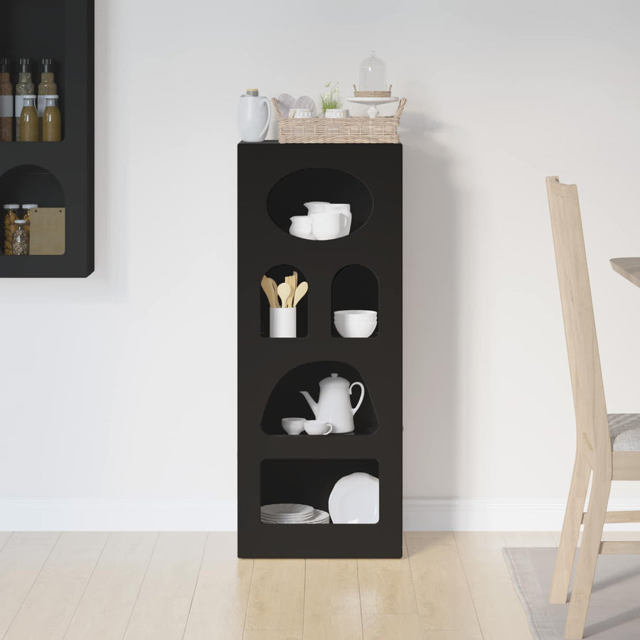 Dressoir Zwart 40 x 35 x 100,5 cm Bewerkt hout