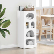 Dressoir 40x35x100.5 cm hoogglans wit bewerkt hout