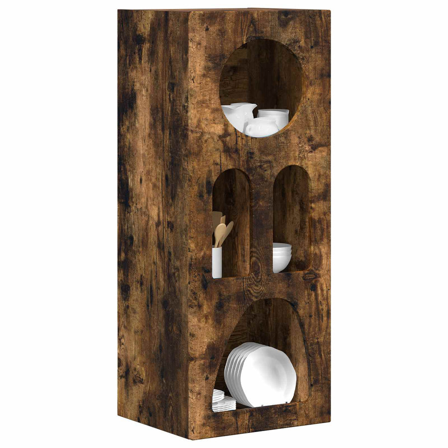 Dressoir Gerookt eiken 40 x 35 x 100,5 cm Bewerkt hout