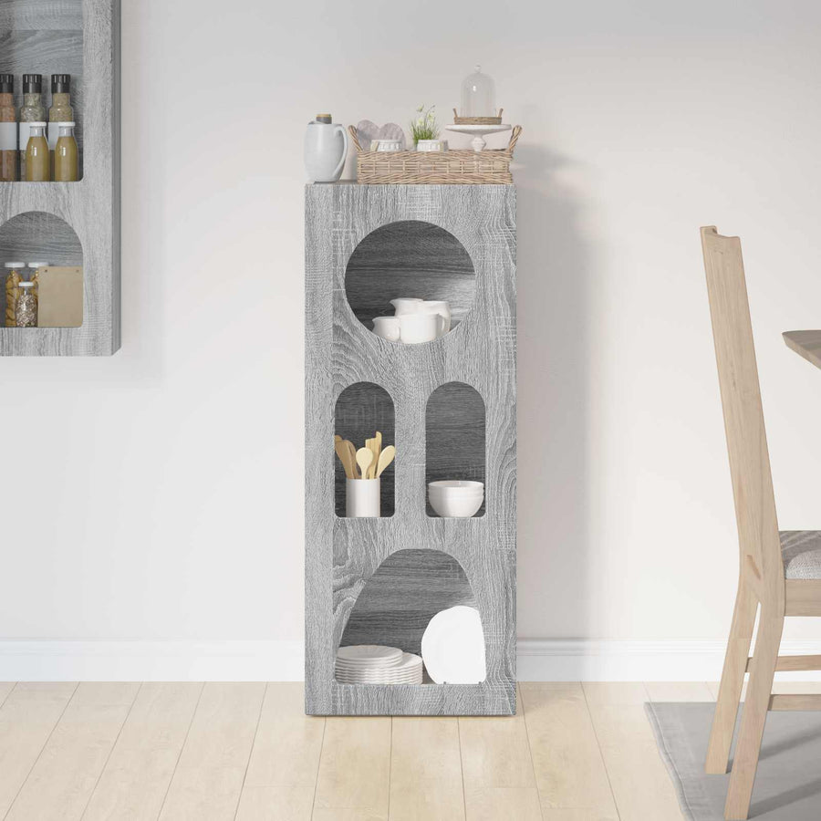 Dressoir Grijs Sonoma 40 x 35 x 100,5 cm Bewerkt hout