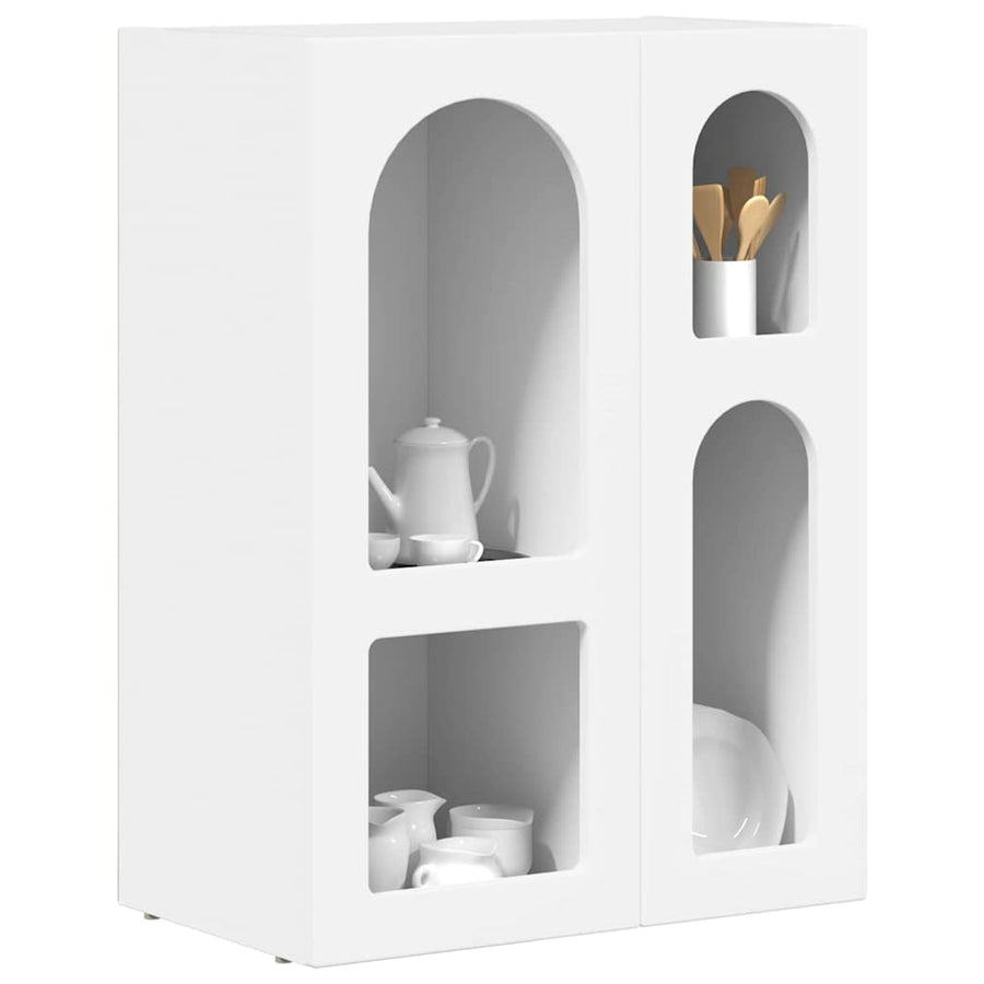 Dressoir Wit 59 x 35 x 80.5 cm Bewerkt hout