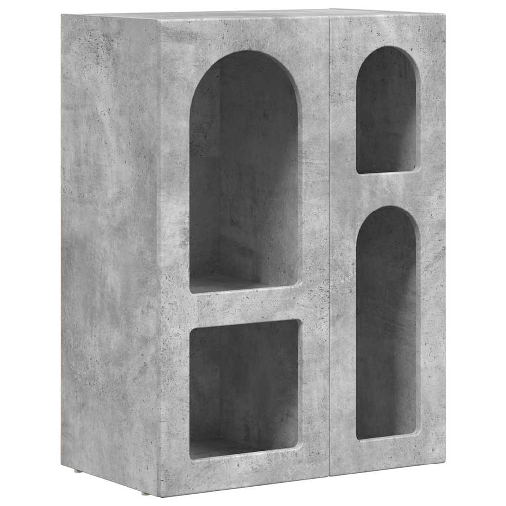 Dressoir Beton Grijs 59 x 35 x 80.5 cm Bewerkt hout