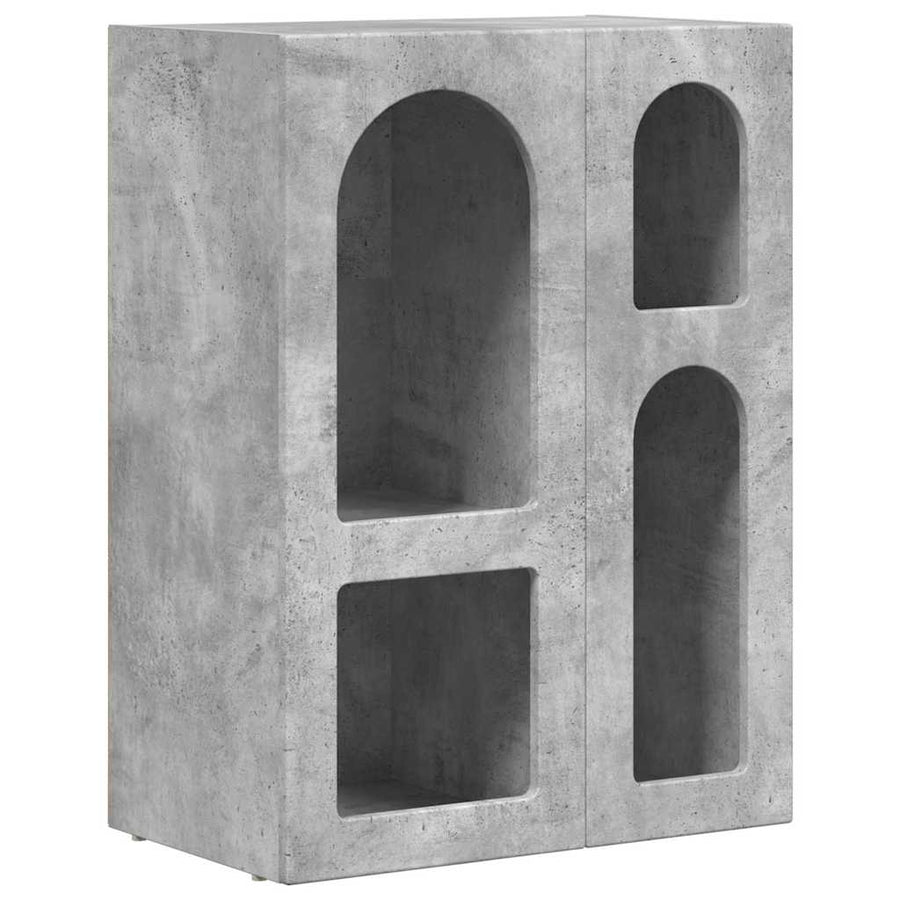 Dressoir Beton Grijs 59 x 35 x 80.5 cm Bewerkt hout