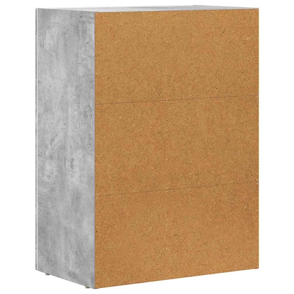 Dressoir Beton Grijs 59 x 35 x 80.5 cm Bewerkt hout