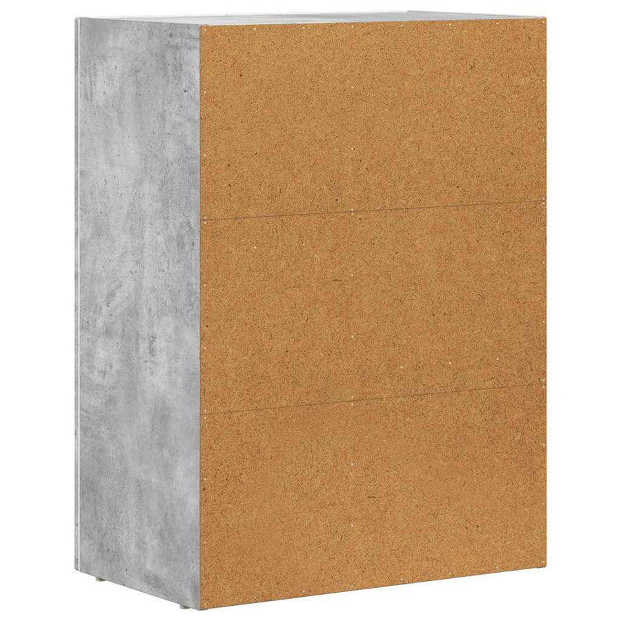 Dressoir Beton Grijs 59 x 35 x 80.5 cm Bewerkt hout