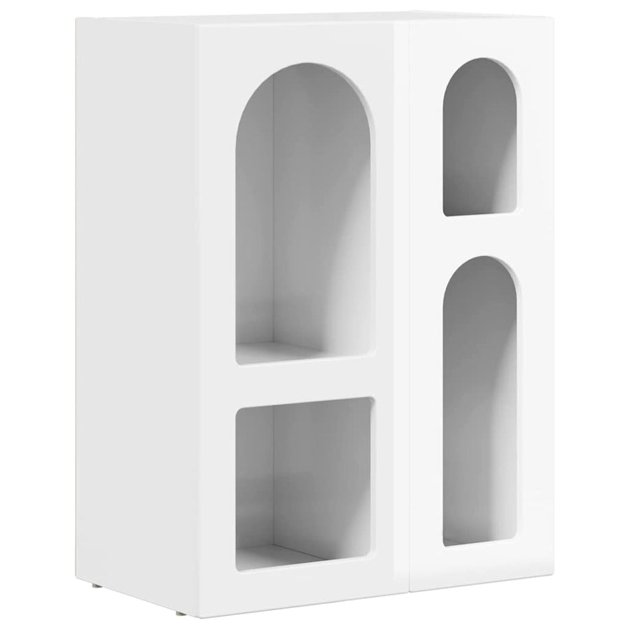 Dressoir Hoogglans wit 59 x 35 x 80.5 cm Bewerkt hout