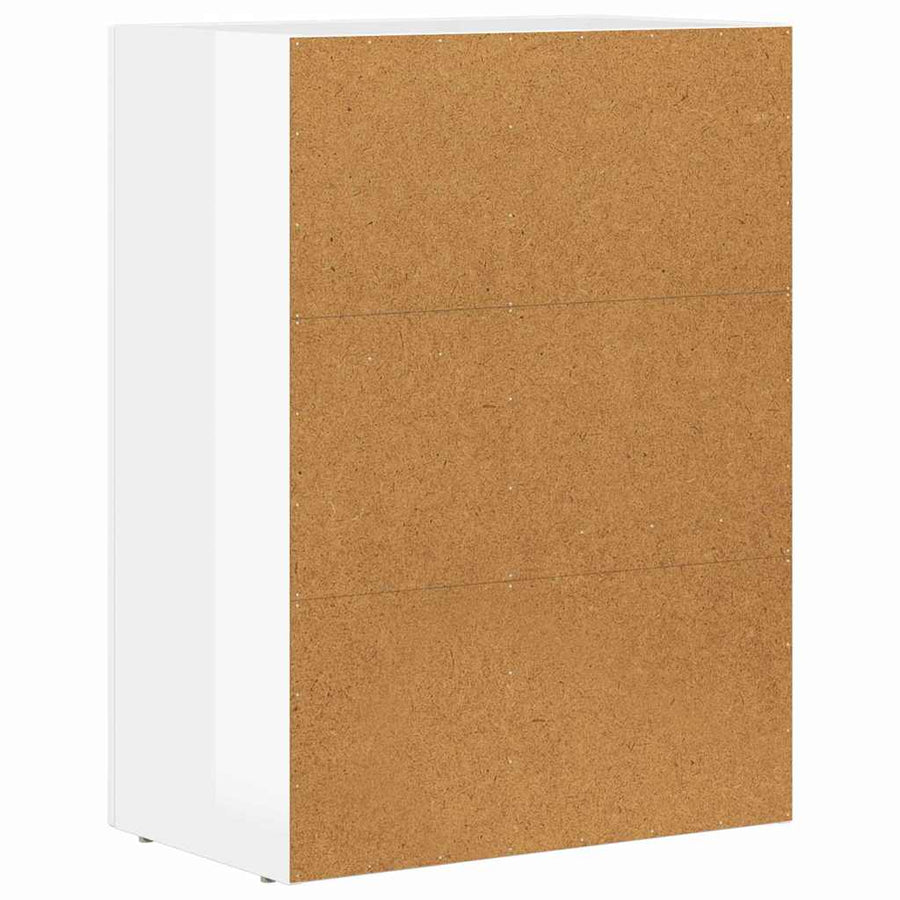 Dressoir Hoogglans wit 59 x 35 x 80.5 cm Bewerkt hout