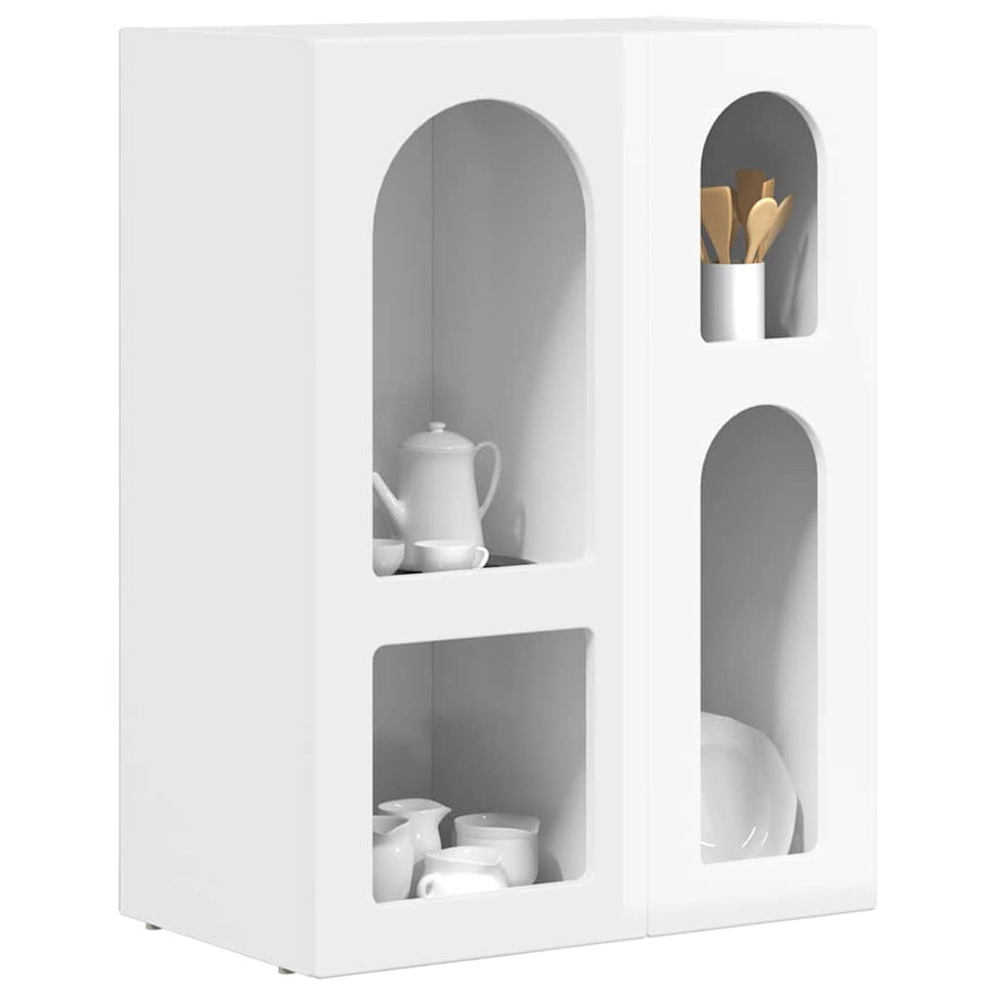 Dressoir Hoogglans wit 59 x 35 x 80.5 cm Bewerkt hout