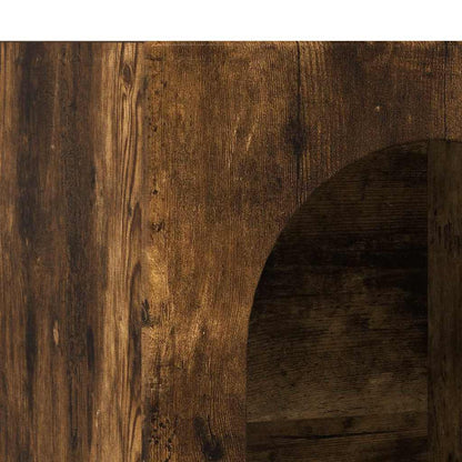 Dressoir Gerookt eiken 59 x 35 x 80.5 cm Bewerkt hout