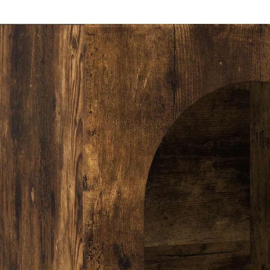 Dressoir Gerookt eiken 59 x 35 x 80.5 cm Bewerkt hout