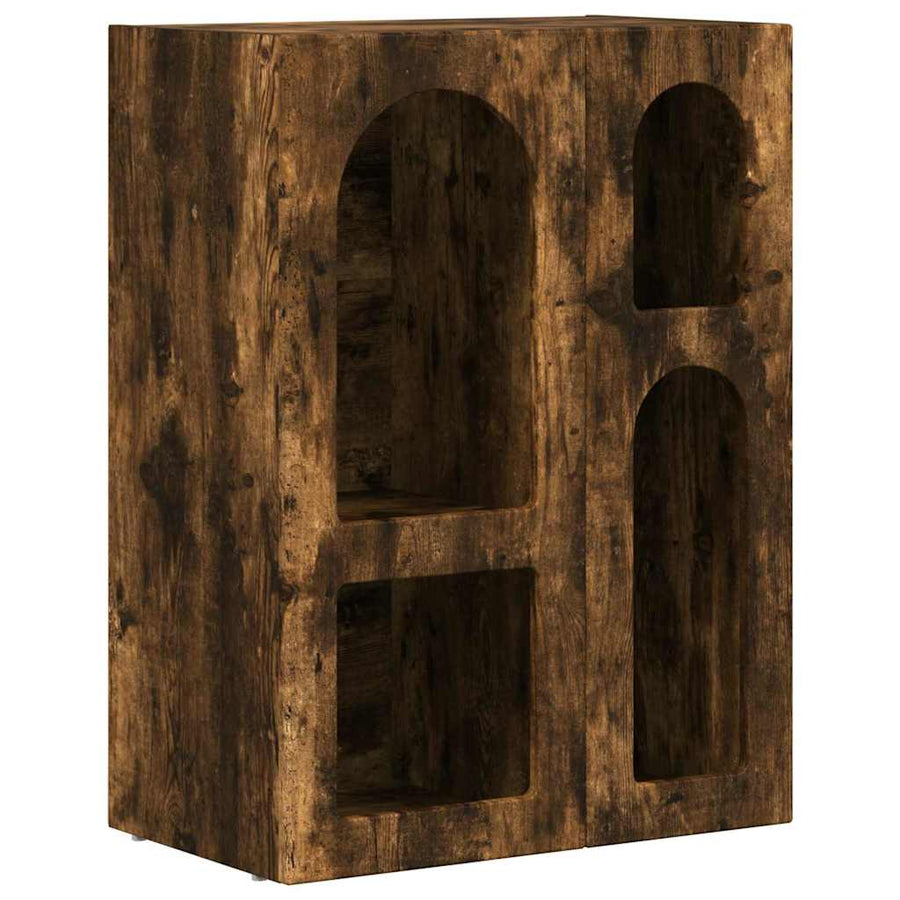 Dressoir Gerookt eiken 59 x 35 x 80.5 cm Bewerkt hout