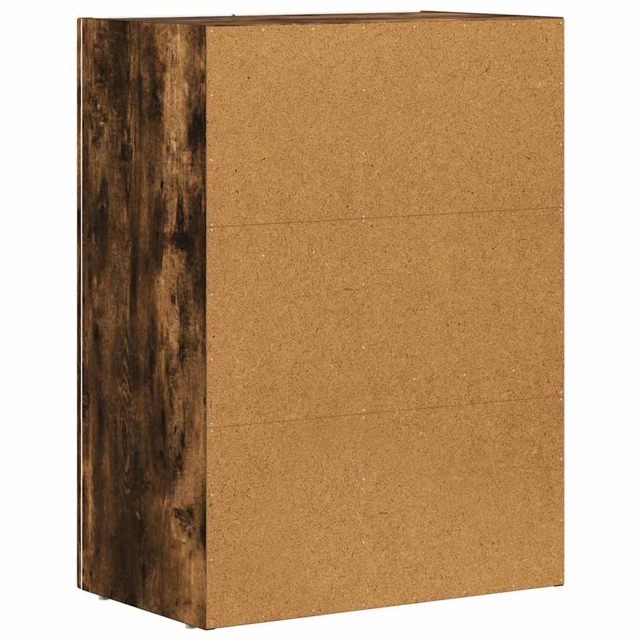 Dressoir Gerookt eiken 59 x 35 x 80.5 cm Bewerkt hout
