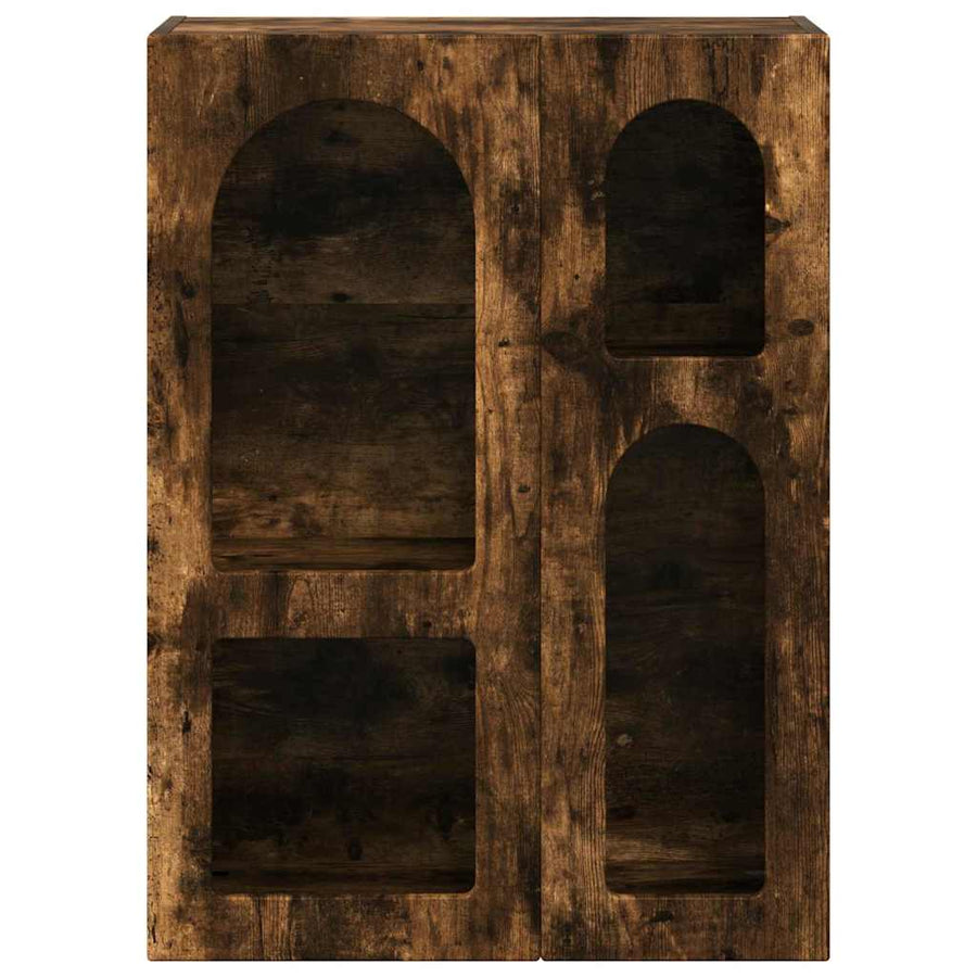 Dressoir Gerookt eiken 59 x 35 x 80.5 cm Bewerkt hout