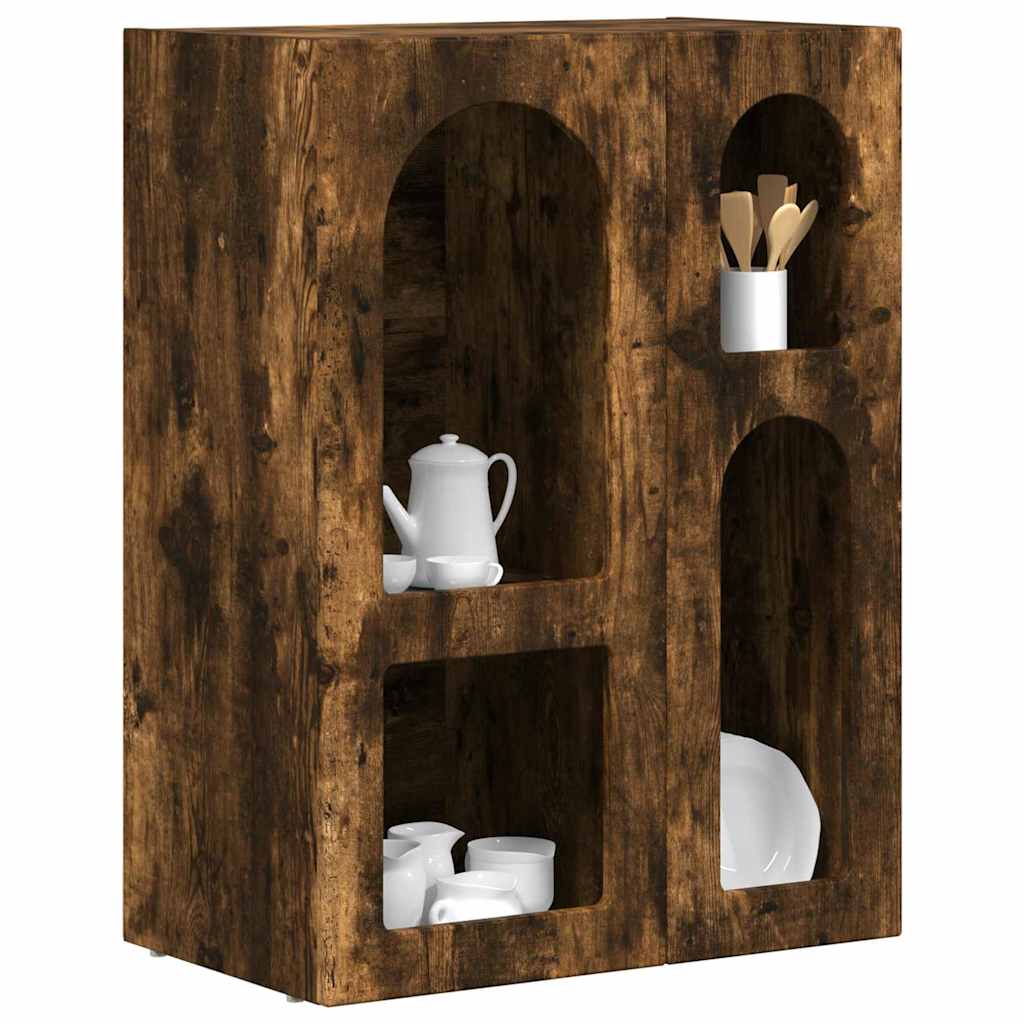 Dressoir Gerookt eiken 59 x 35 x 80.5 cm Bewerkt hout