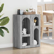 Dressoir 59x35x80.5 cm grijs bewerkt hout