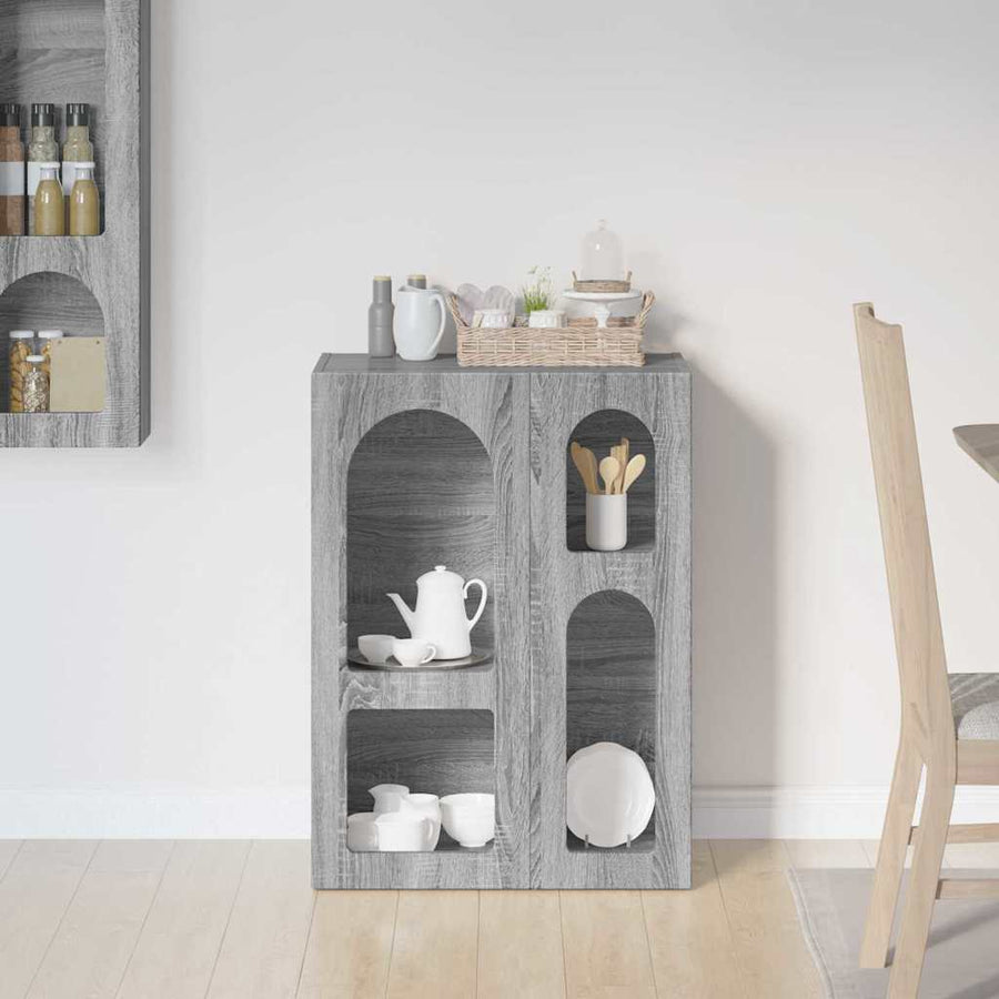 Dressoir Grijs Sonoma 59 x 35 x 80.5 cm Bewerkt hout