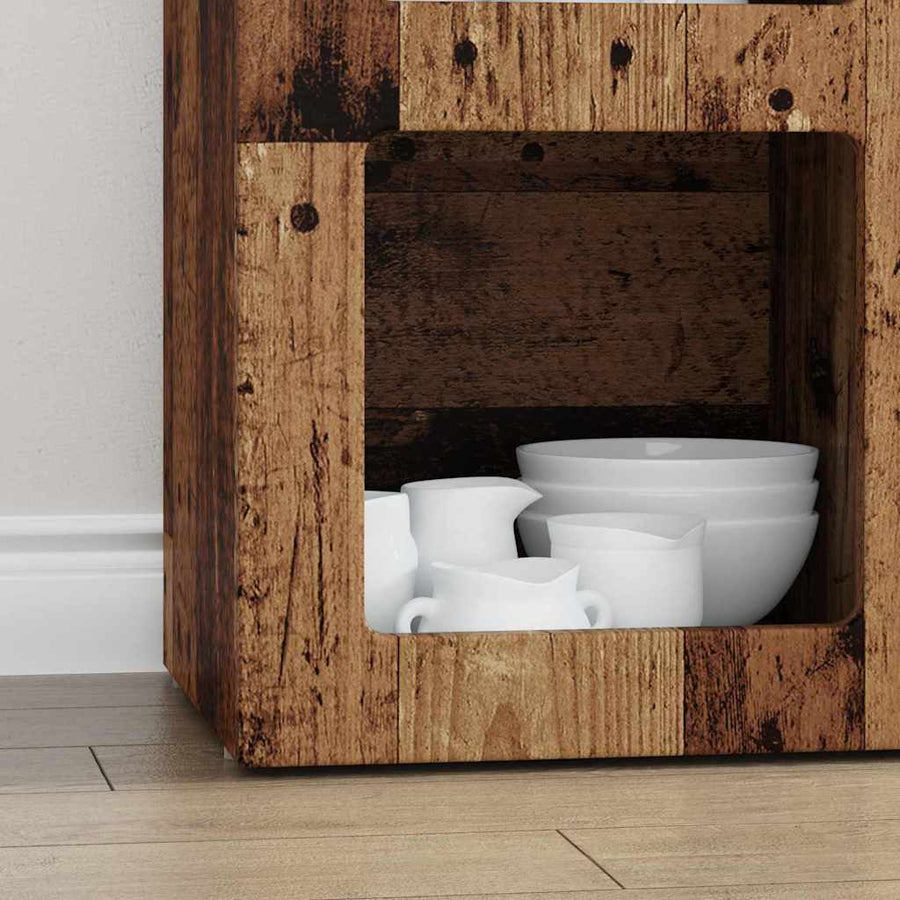 Dressoir Oudhout 59 x 35 x 80.5 cm Bewerkt hout