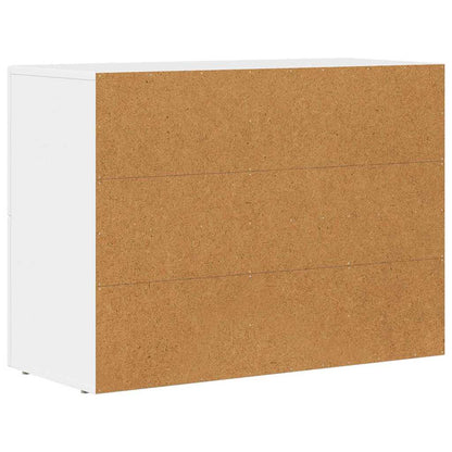 Dressoir Wit 80,5 x 35 x 59 cm Bewerkt hout