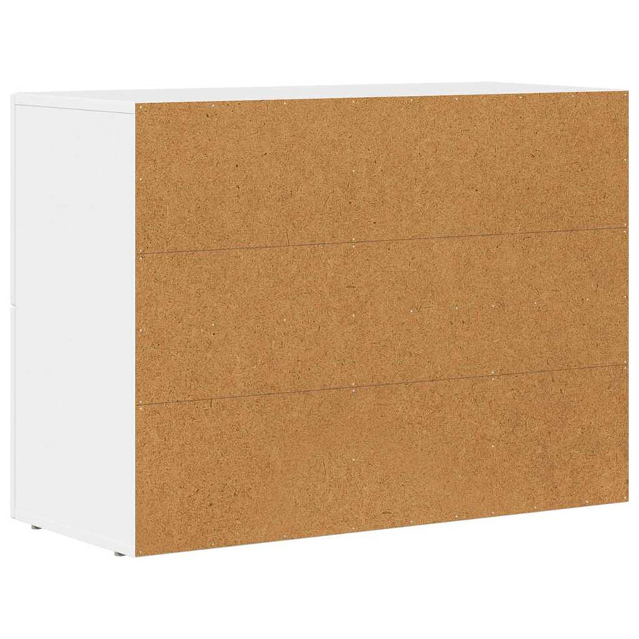 Dressoir Wit 80,5 x 35 x 59 cm Bewerkt hout
