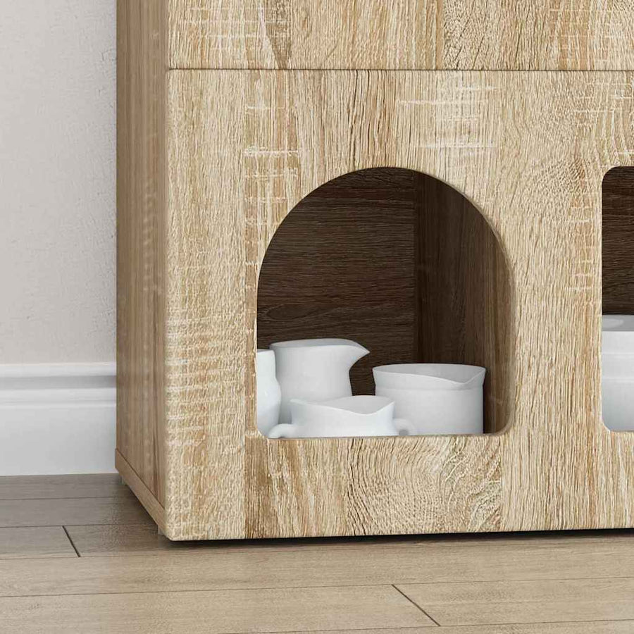 Dressoir Sonoma Eiken 80,5 x 35 x 59 cm Bewerkt hout