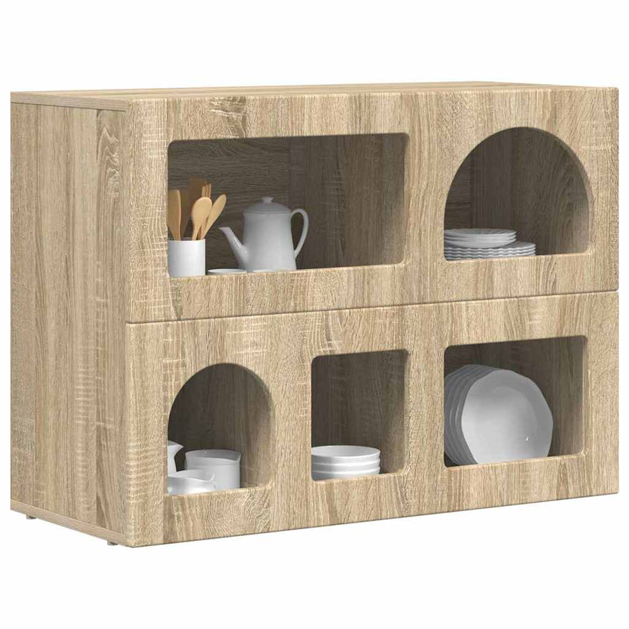 Dressoir Sonoma Eiken 80,5 x 35 x 59 cm Bewerkt hout