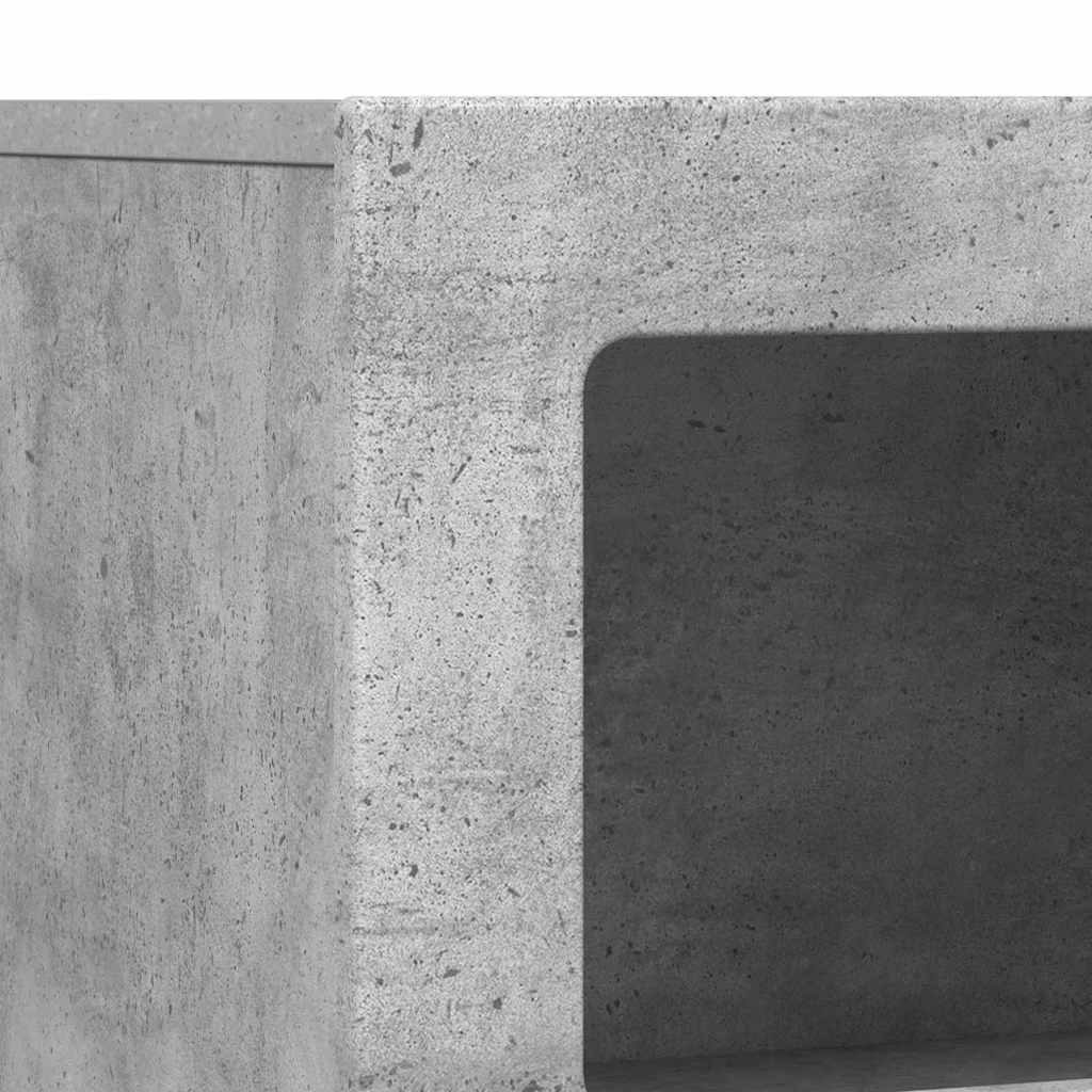 Dressoir Beton Grijs 80,5 x 35 x 59 cm Bewerkt hout