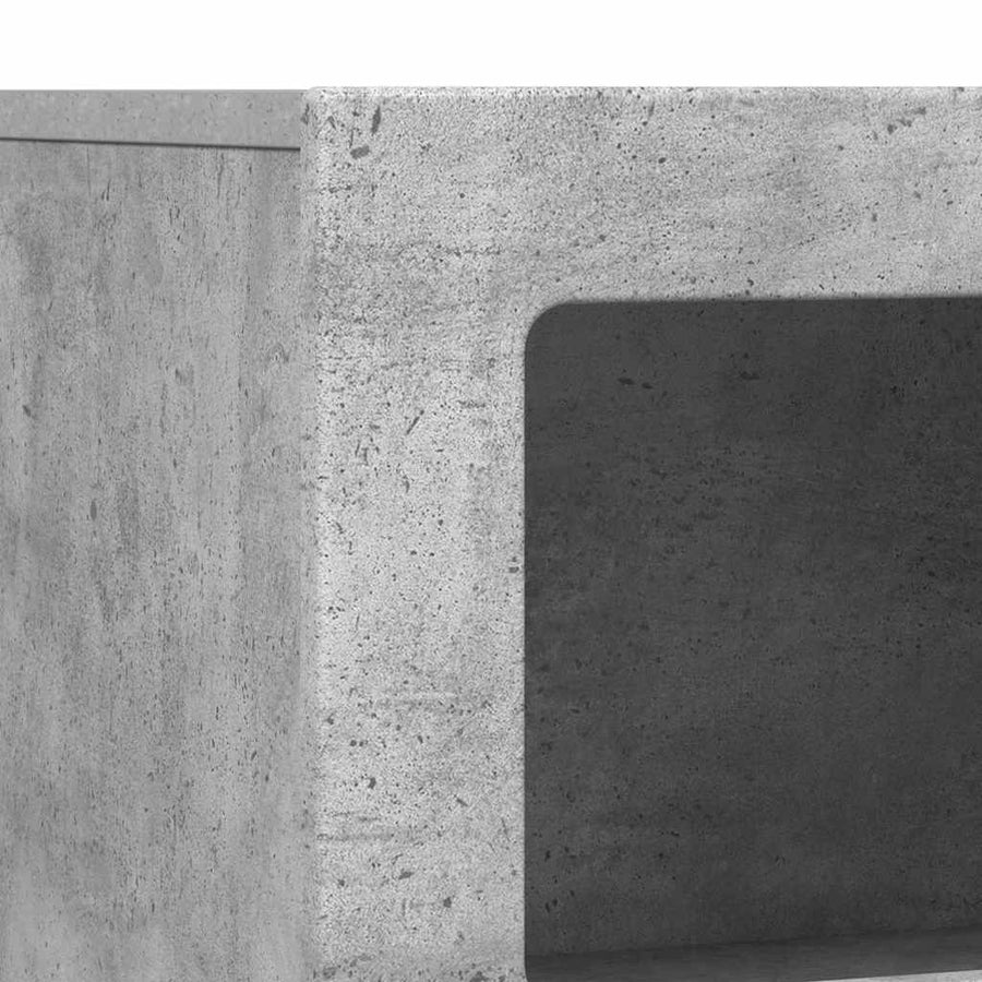 Dressoir Beton Grijs 80,5 x 35 x 59 cm Bewerkt hout