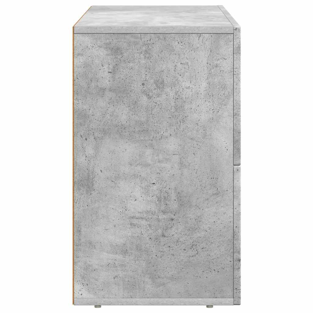 Dressoir Beton Grijs 80,5 x 35 x 59 cm Bewerkt hout