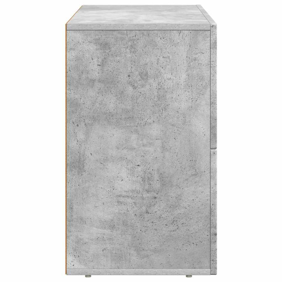 Dressoir Beton Grijs 80,5 x 35 x 59 cm Bewerkt hout