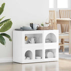 Sideboard High-gloss white 80.5 x 35 x 59 cm Engineered wood