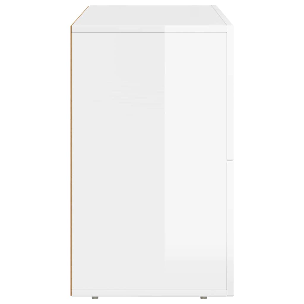 Dressoir Hoogglans wit 80,5 x 35 x 59 cm Bewerkt hout