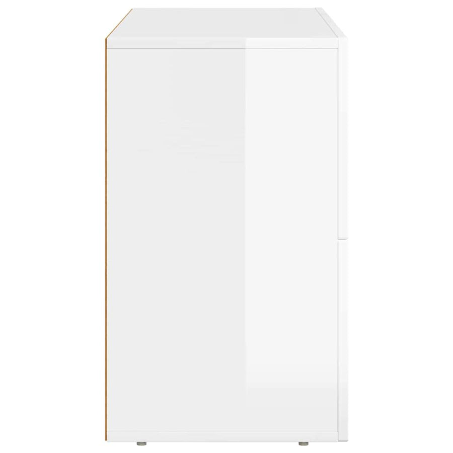 Dressoir Hoogglans wit 80,5 x 35 x 59 cm Bewerkt hout
