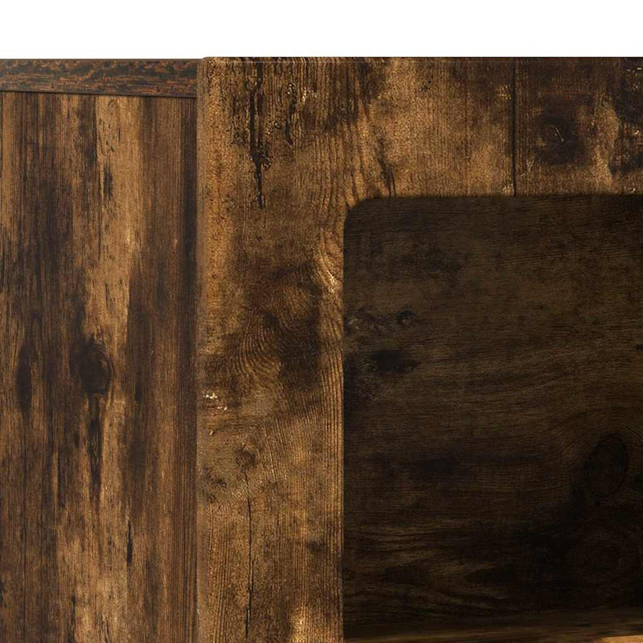 Dressoir Gerookt eiken 80,5 x 35 x 59 cm Bewerkt hout