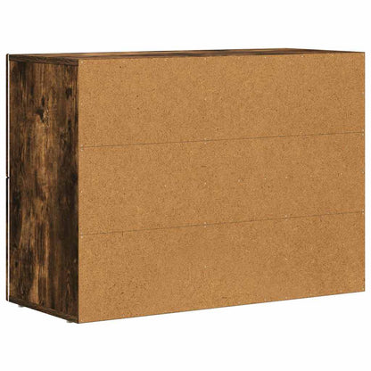 Dressoir Gerookt eiken 80,5 x 35 x 59 cm Bewerkt hout