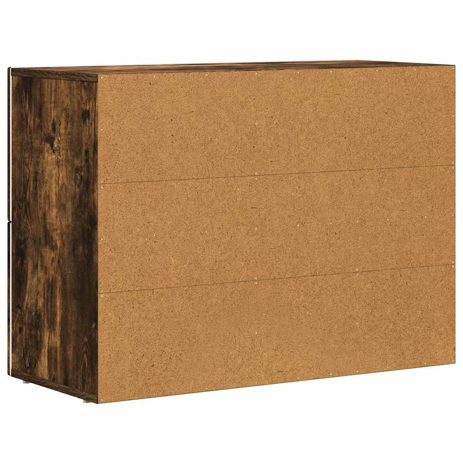 Dressoir Gerookt eiken 80,5 x 35 x 59 cm Bewerkt hout