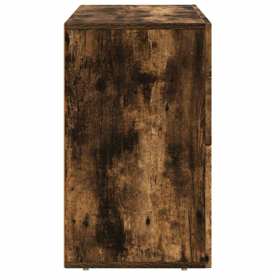Dressoir Gerookt eiken 80,5 x 35 x 59 cm Bewerkt hout