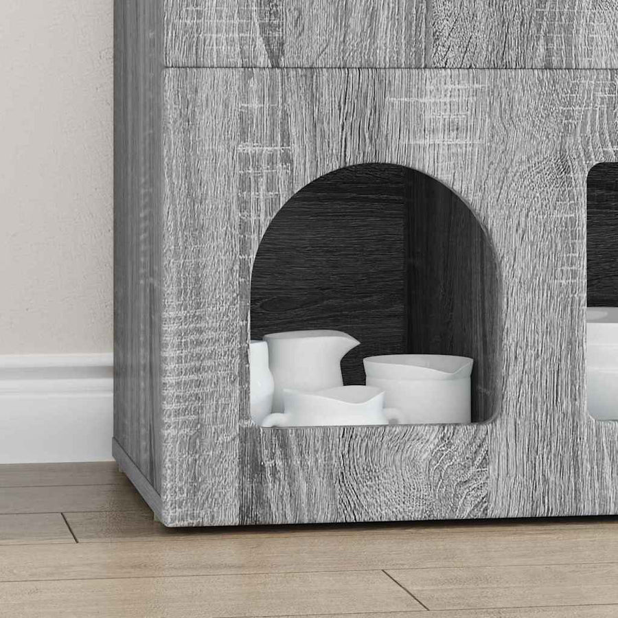 Dressoir Grijs Sonoma 80,5 x 35 x 59 cm Bewerkt hout